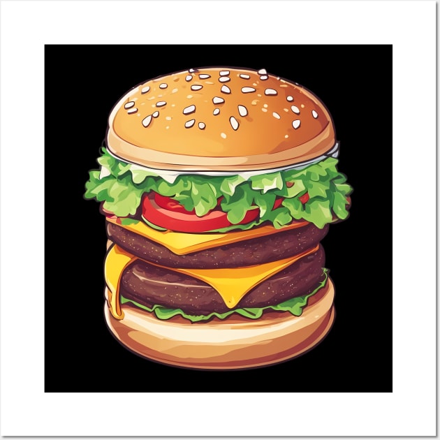 Burger Lover Wall Art by animegirlnft
